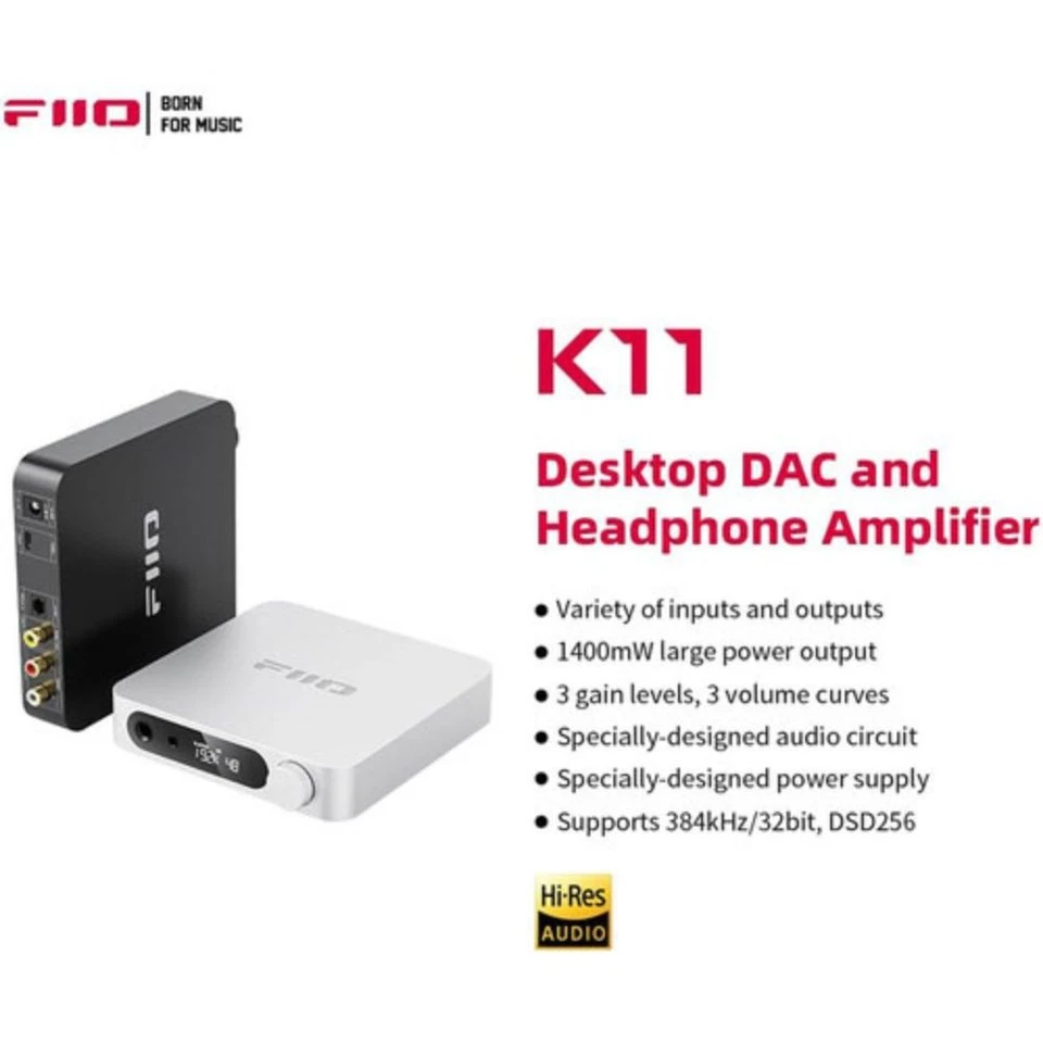 FiiO K11 Desktop 1400mW Power Balanced Headphone DAC & Amplifier - Image 4 of 4