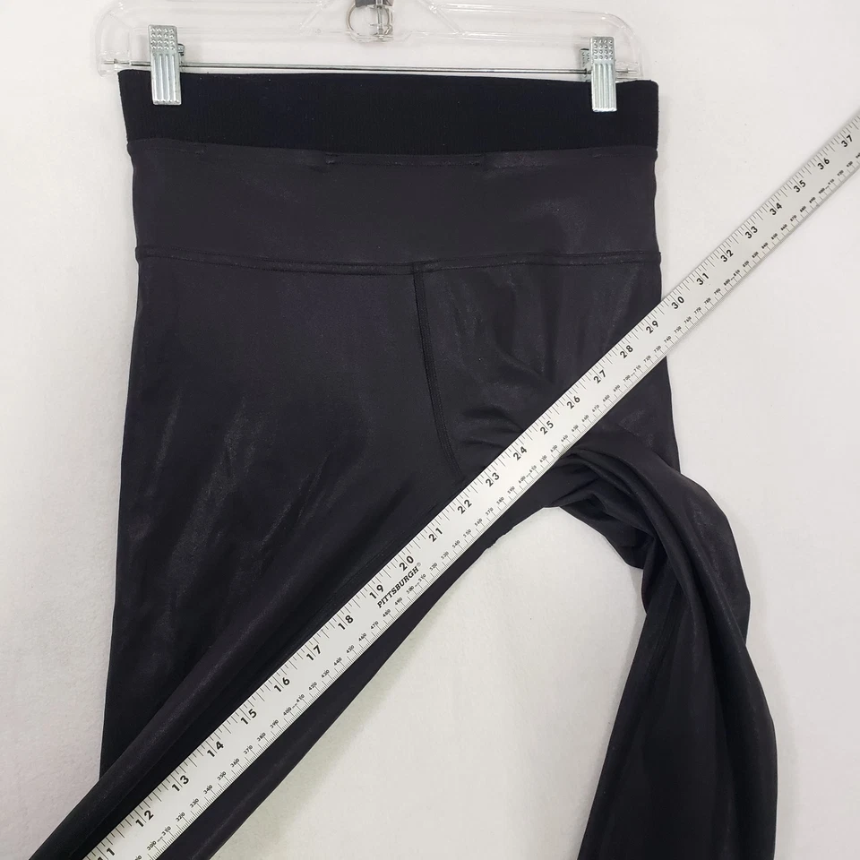 Lululemon Power Position Super High Rise Crop 21 英寸女式 6 个黑色箔,有缺陷 — 第 3/4 张图片
