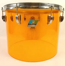 Ludwig 12x16" Amber Vistalite Concert Rack Tom Drum Vintage 70s Blue/Olive Floor