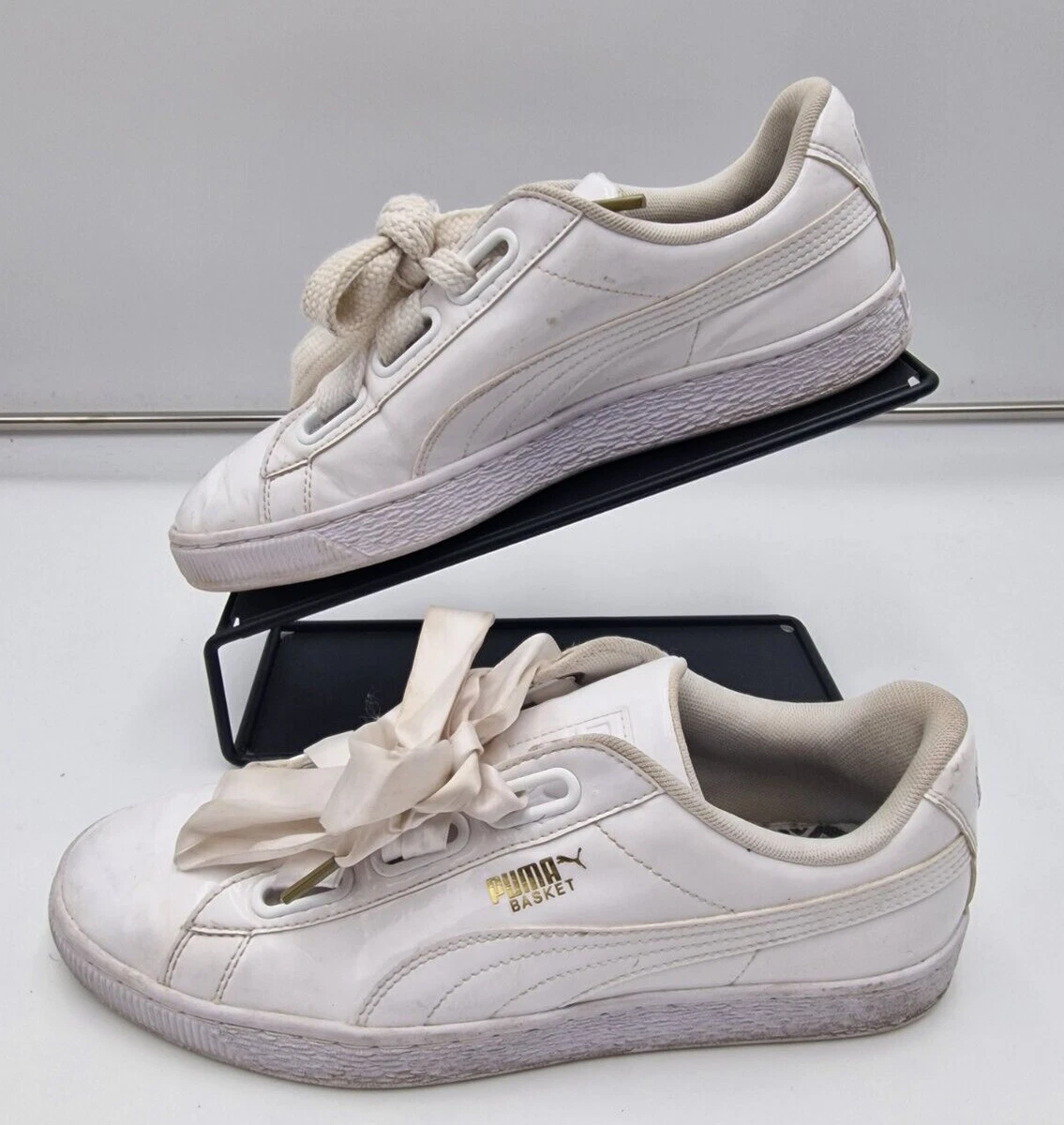 Puma basket sales heart white shine