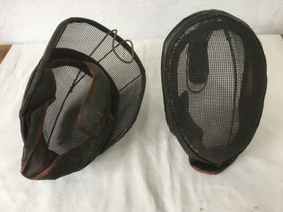 Paar Alte Fechtmasken Fechthelm Stassen Ebay