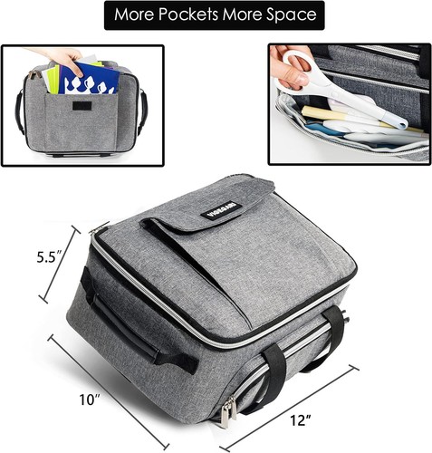 Carrying Case, Bag with Pockets Compatible with Cricut Joy, Easy Press Mini - Picture 5 of 6