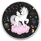 2 x Vinyl Stickers 20cm - Pretty Space Unicorn Horse Kids Cool Gift #14738