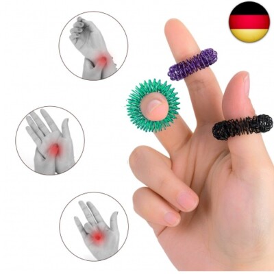 Akupressur Ring Set 14-teilig - Anti Stress Ringe Für Finger In Gold & Silber