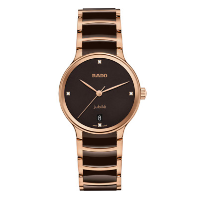 New Rado Centrix Diamonds Stainless Steel Brown Dial Women's Watch R30038712