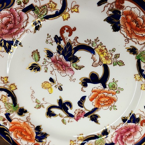 MASONS MANDALAY Bread & Butter 6.75" NEW NEVER USED 24k gold Ironstone England - Picture 2 of 5