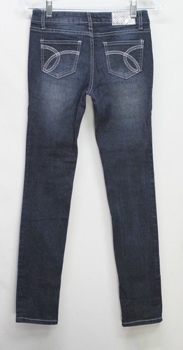 Almost Famous Girls Skinny Jeans Stretch Denim Blue Size 14 - Picture 3 of 4