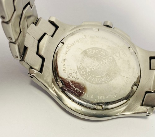 CANDINO NAVAL HERO SAPPHIRE 38MM STAINLESS STEEL TWO TONE QUARTZ WATCH - Picture 5 of 6