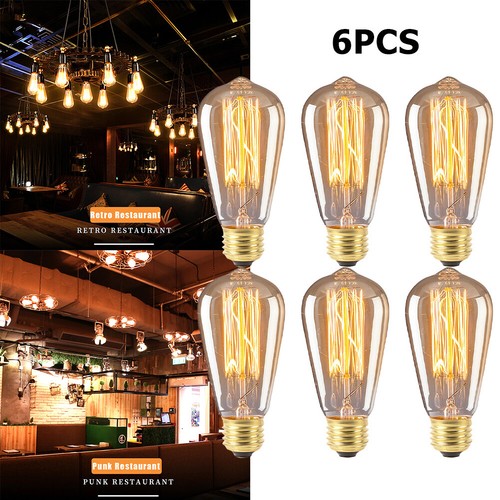 18 X Edison Light Bulb Vintage Industrial Cafe Bar Filament Globe 40W E27 Screw - Picture 3 of 15