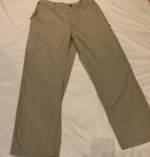 NWT Carhartt Loose Fit Canvas Utility Work Pants Tan Beige 48 x32