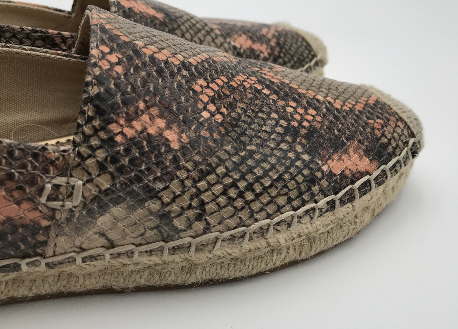 Sam Edelman Leather Snake Print Python Espadrille… - image 14
