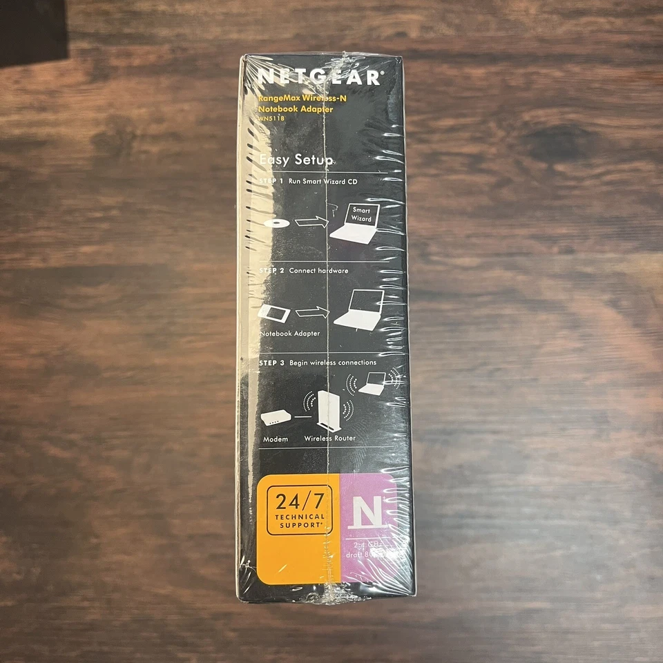 NETGEAR WN511B RANGEMAX WIRELESS PC CARD Network Adapter NEW SEALED - Image 3 of 4