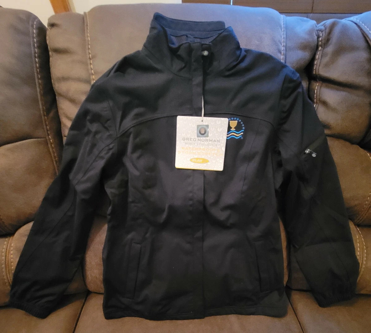 Greg Norman Women s Waterproof Play dry Full Zip Jacket Black Sm