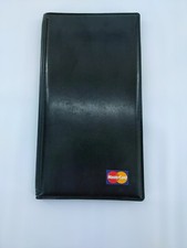 vtg MasterCard Server Black Book Folder Organizer Check Presenter Wallet
