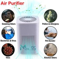 Home HEPA Air Purifier Room Desk Air Cleaner for Allergies Smoke Mold Odor Dust