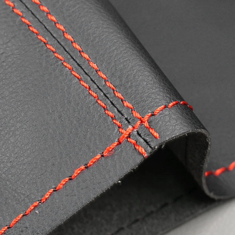 Cubierta de volante de cuero cosida a mano apta para Honda Civic Accord City CR-V Foto 3 de 4