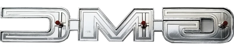 Trim Parts Tailgate Emblem 1975-1980 GMC Trucks With Brushed Aluminum Tailgate Foto 2 de 4