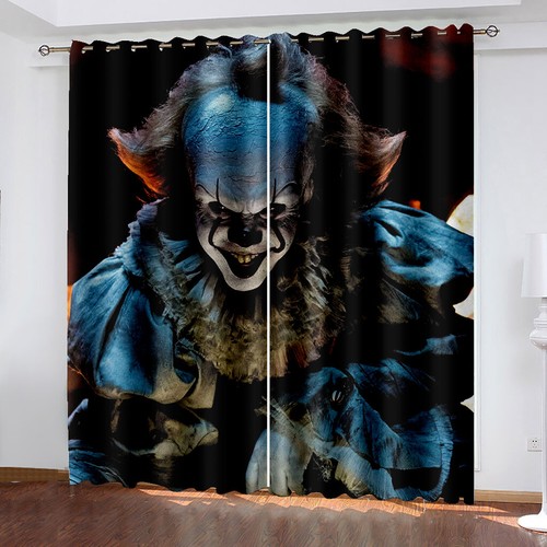 Horror Movie Characters Halloween Thick Blackout Curtains Thermal Ring Eyelet AU - Picture 33 of 36