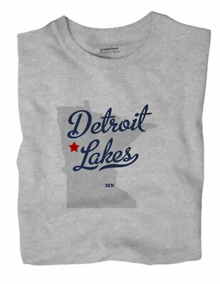Detroit Lakes Minnesota MN Minn T-Shirt MAP