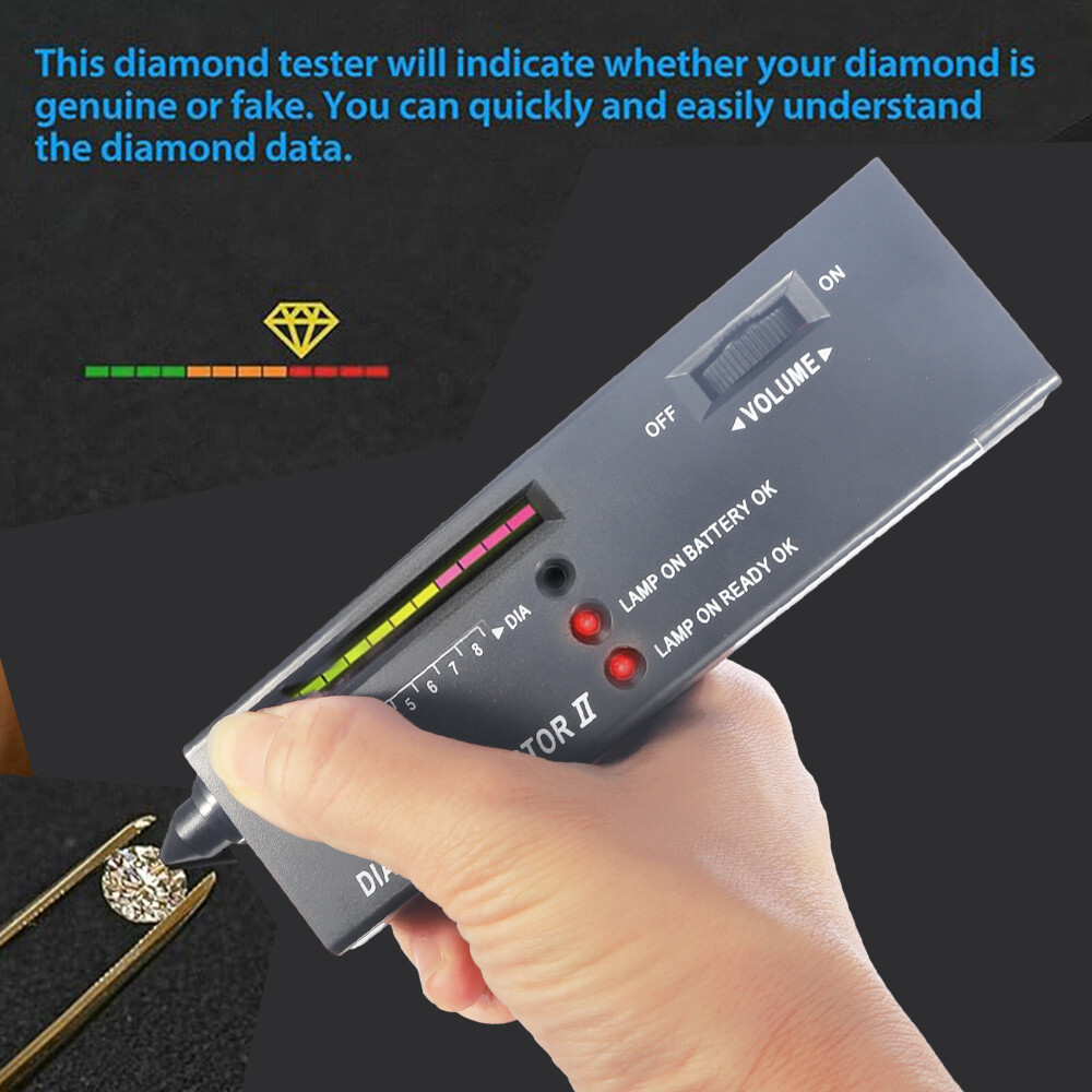 Portable Jewelry Diamond Tester 60x Illuminated Magnifier Jeweler's Tool Set Kit