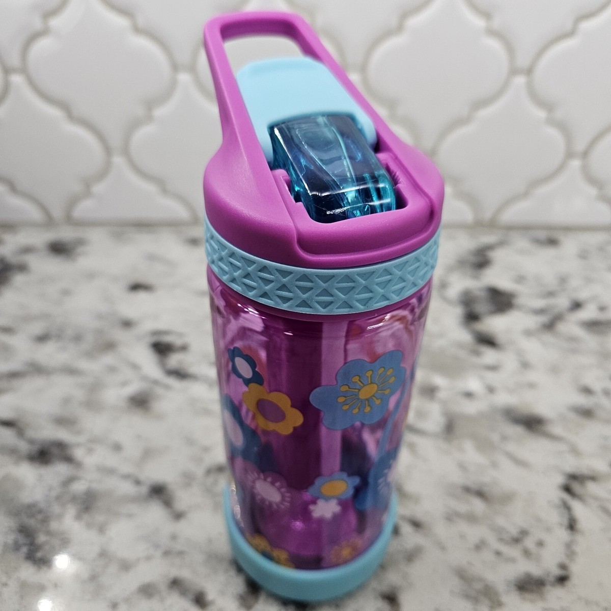 1 TRITAN COOL GEAR 16 OZ WATER BOTTLES rainbow pink tint Straw NEW | eBay