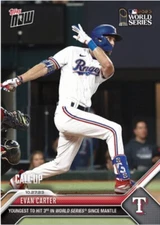 Evan Carter  2023 TOPPS NOW 1048 Youngest to Hit 3rd Since Mantle Presale
