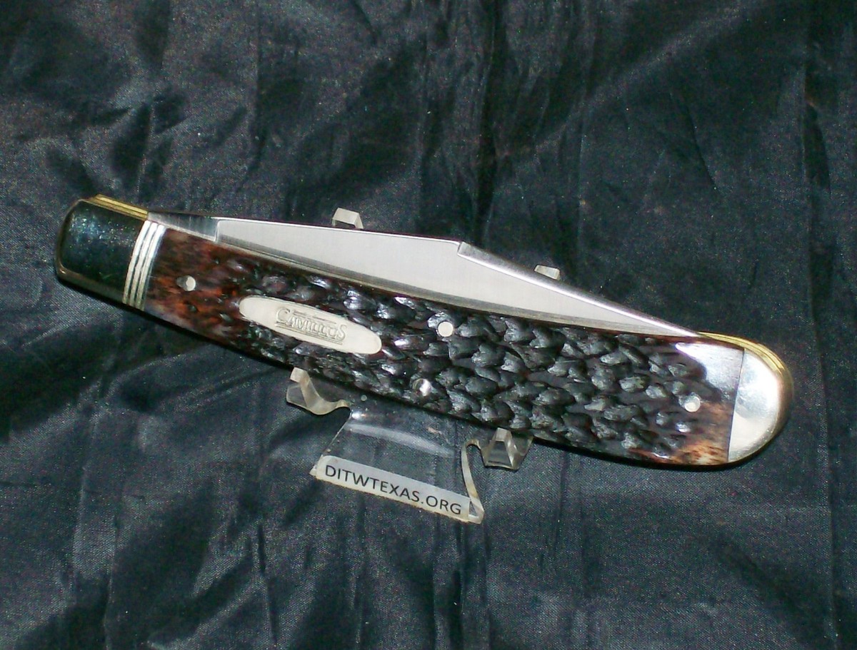 Camillus CCC-4 NKCA Bone Stag Trapper #0850 1998 Club Knife