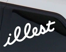 Illest Cool Drift King Vinyl Car Window Decals Stickers Stance Dub Ratchet