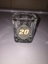 VTG NASCAR #20 Tony Stewart Authentic Thick Shot Glass 2002 Joe Gibbs Racing’s