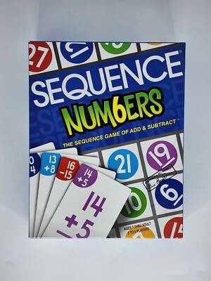Sequence Num6ers (Numbers) - Board Game of Add & Subtract by Jax 2008 Complete
