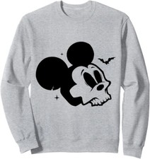 Halloween Mouse Skull Cartoon Funny Spooky Unisex Crewneck Sweatshirt