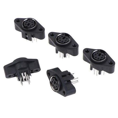 5PCS MDC/S Terminal Socket DIN Jack Connector Mini PS2 6Pin 6P Soc_z8 - Picture 1 of 1
