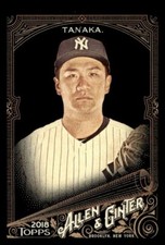 2018 TOPPS ALLEN GINTER X BASEBALL BASE CARD #132 MASAHIRO TANAKA YANKEES