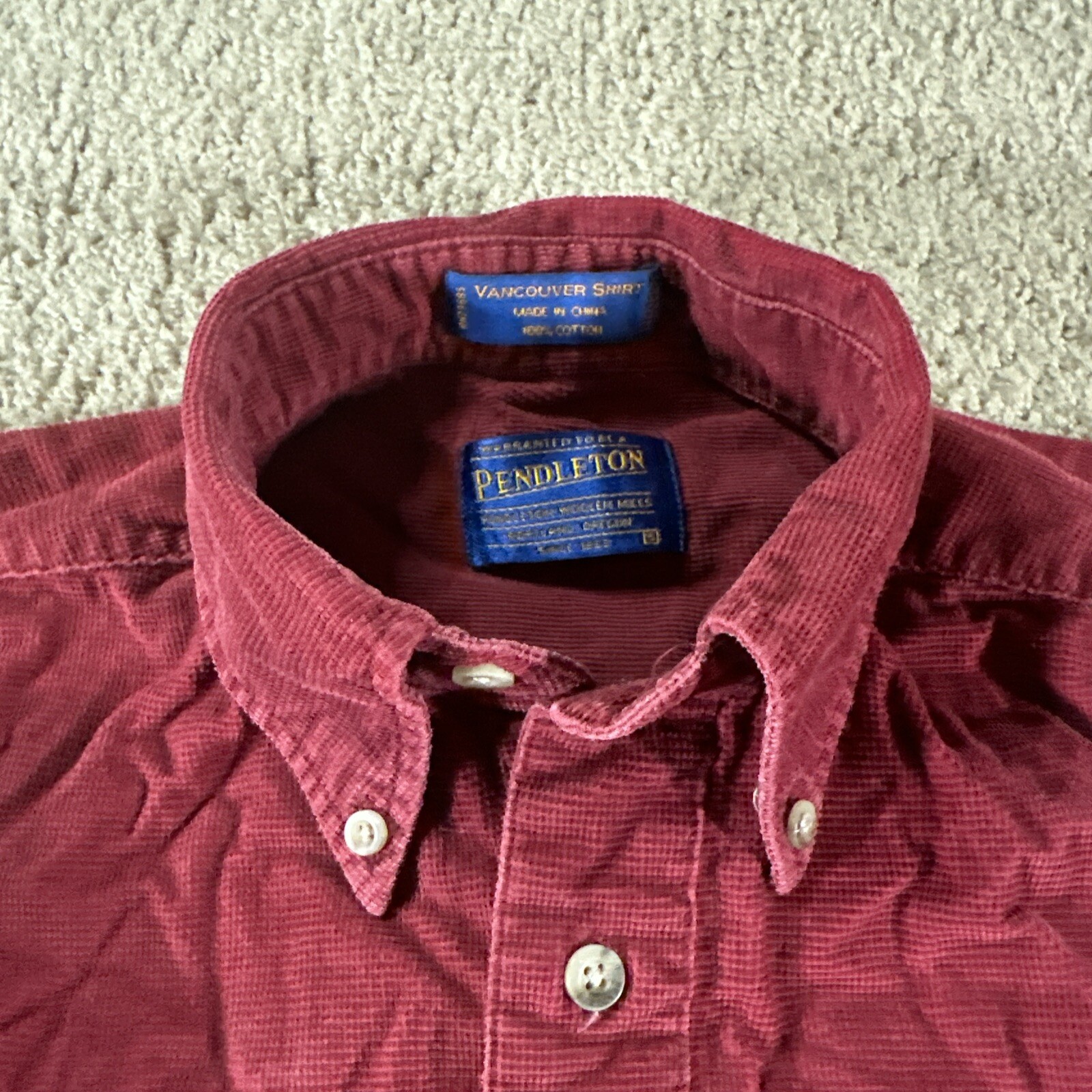 Pendleton Shirt Men Small Red Vancouver Shirt Tex… - image 3