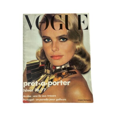 Vogue Paris Magazine October 1976 Margaux Hemingway Cover No Label