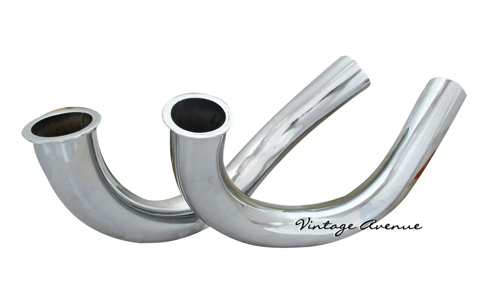YAMAHA YDS2 DS2 YDS3 DS3 YM1 EXHAUST MUFFLER HEADER PIPE [EY7/EY8] *CHROME STEEL - Изображение 2 из 4