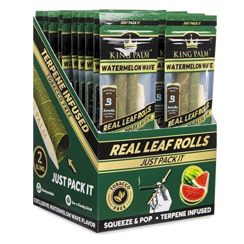 King Palm | Tamaño delgado | Onda de sandía | 20 paquetes de 2 cada uno = 40 rollos Foto 2 de 3