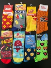 Novelty Crazy Socks Adult Size 6-12 Gift Gag Funny Food Lot of 10 Pairs 