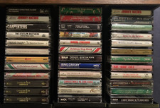 Vintage Cassettes Tape Lot of 36 And Storage Case -various artists untested