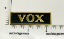VOX Amplifier Custom Engraved Solid Brass Badge