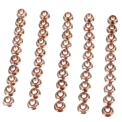 50x M8 Copper Flashed Exhaust Manifold Nut 8 mm Nuts High Temperature Nuts . - Picture 2 of 12