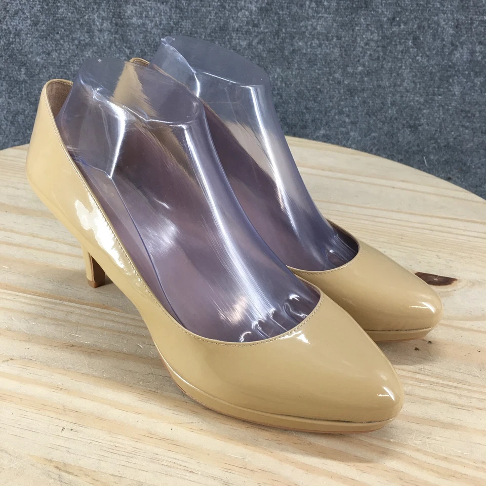 Vince Camuto Shoes Womens 8.5 M Desti Pump Yellow Leather Casual Stiletto Heels - Image 3 of 4