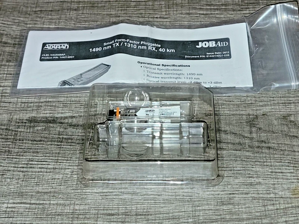 ADTRAN, 1442140G1, VAUIAMAPAA, SFP BIDI 1.25G 40KM 1490 DD, NEW IN BOX - Image 4 of 4