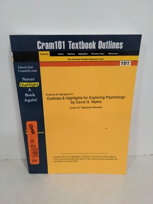 			Outlines & Highlights for Exploring Psychology by David G. Myers, Reviews,,		