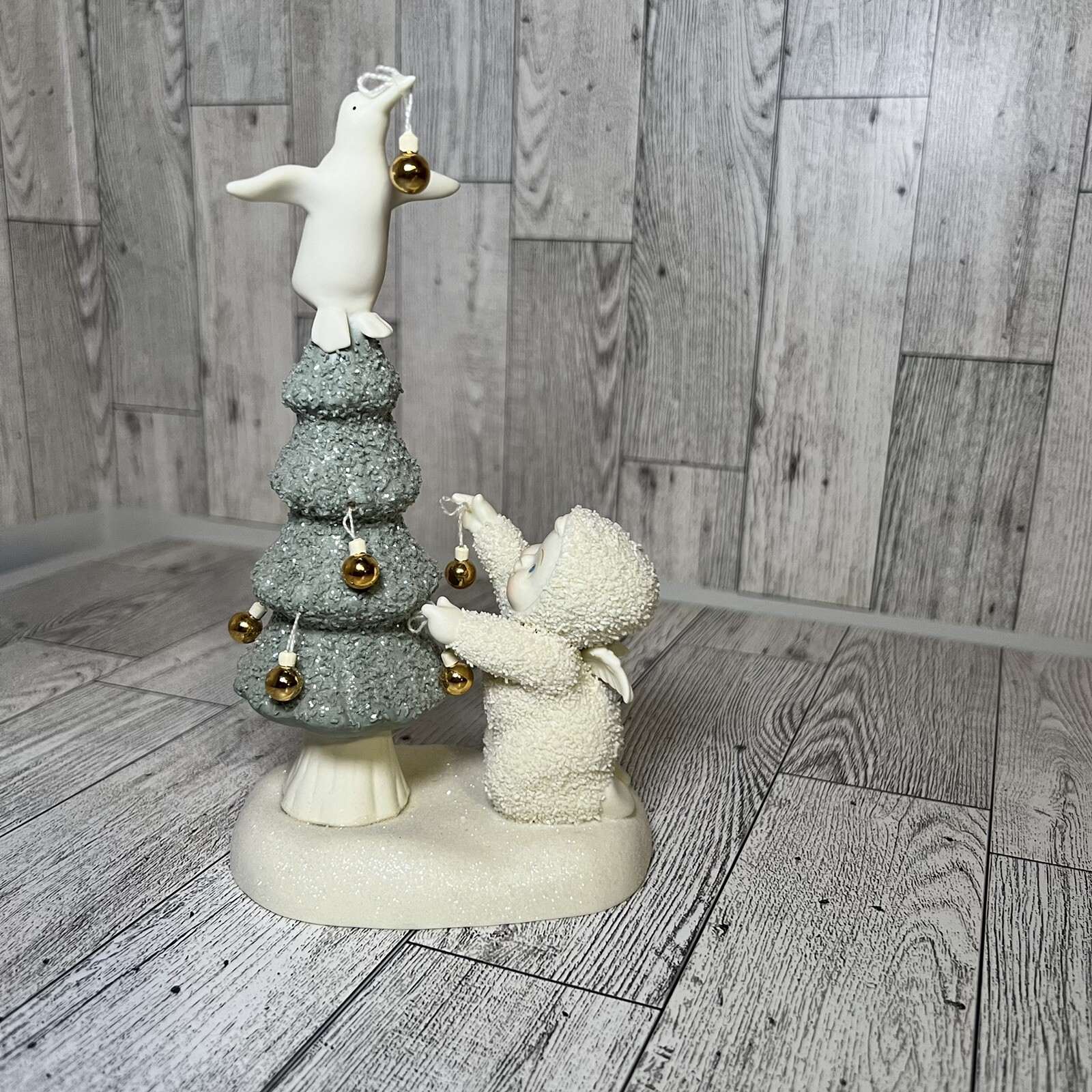 Rare Dept 56 Snowbabies Youre the Star on Top Penguin Tree Mint No Box