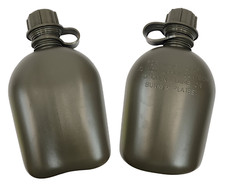 2 Pack 1 Quart Canteen Standard Issue Olive Drab Green - New - mocinc.1982 