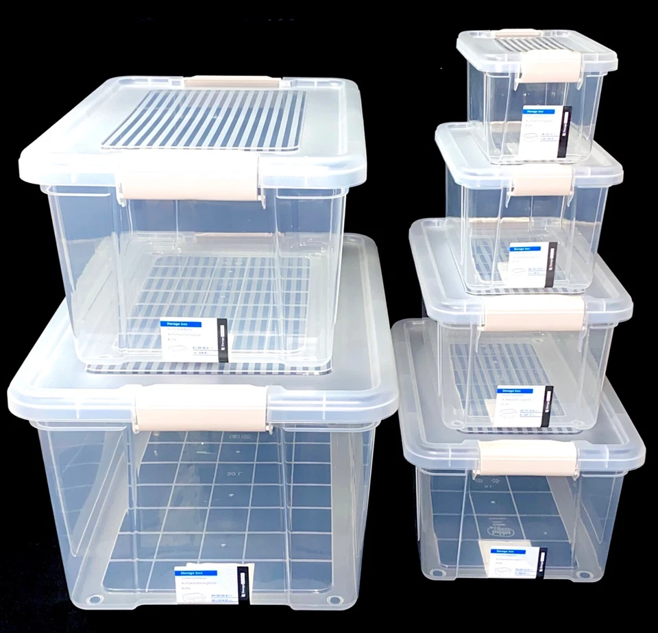 Aufbewahrungsbox mit Deckel 1,25 - 30 L Kunststoffbox Plastikbox Box Transparent - Bild 4 von 4