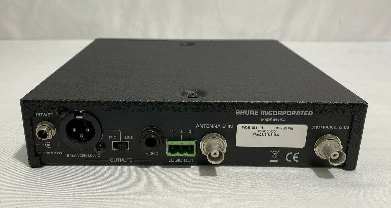 Shure UC4UA Receiver UC1AU Remote NO POWER SUPPLY + NO MIC w
