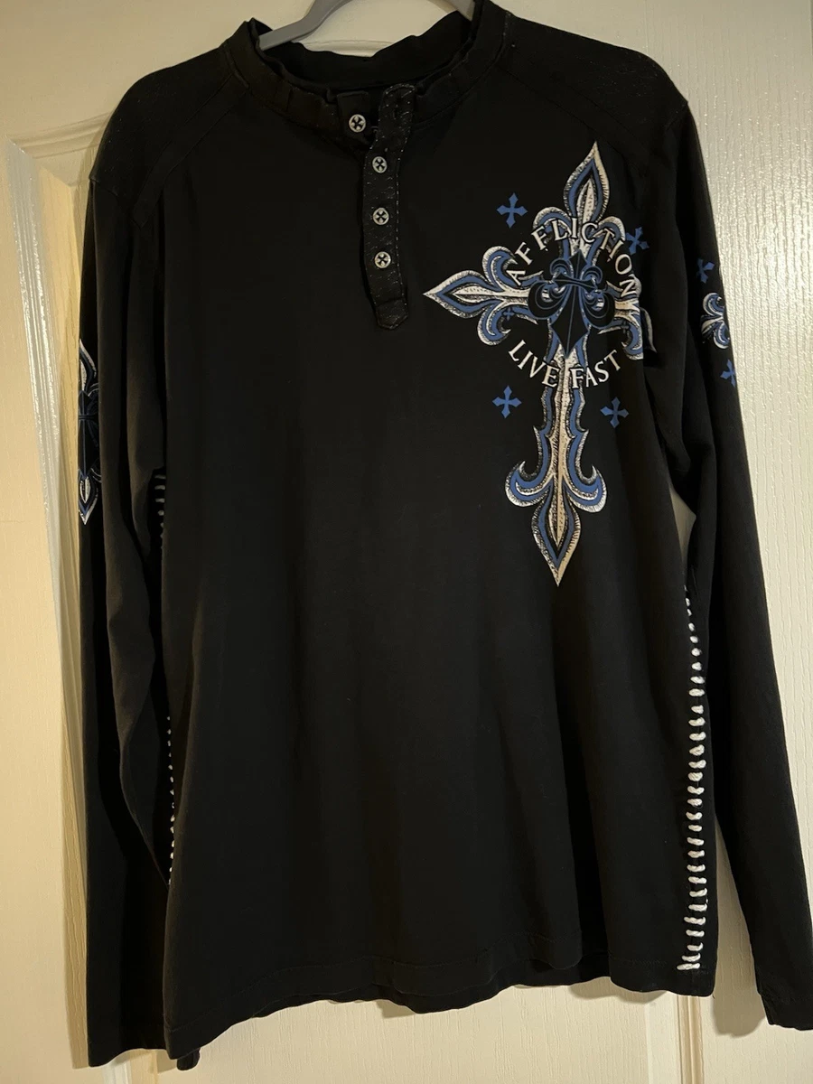 Affliction Black Shirts for Men for sale | eBay