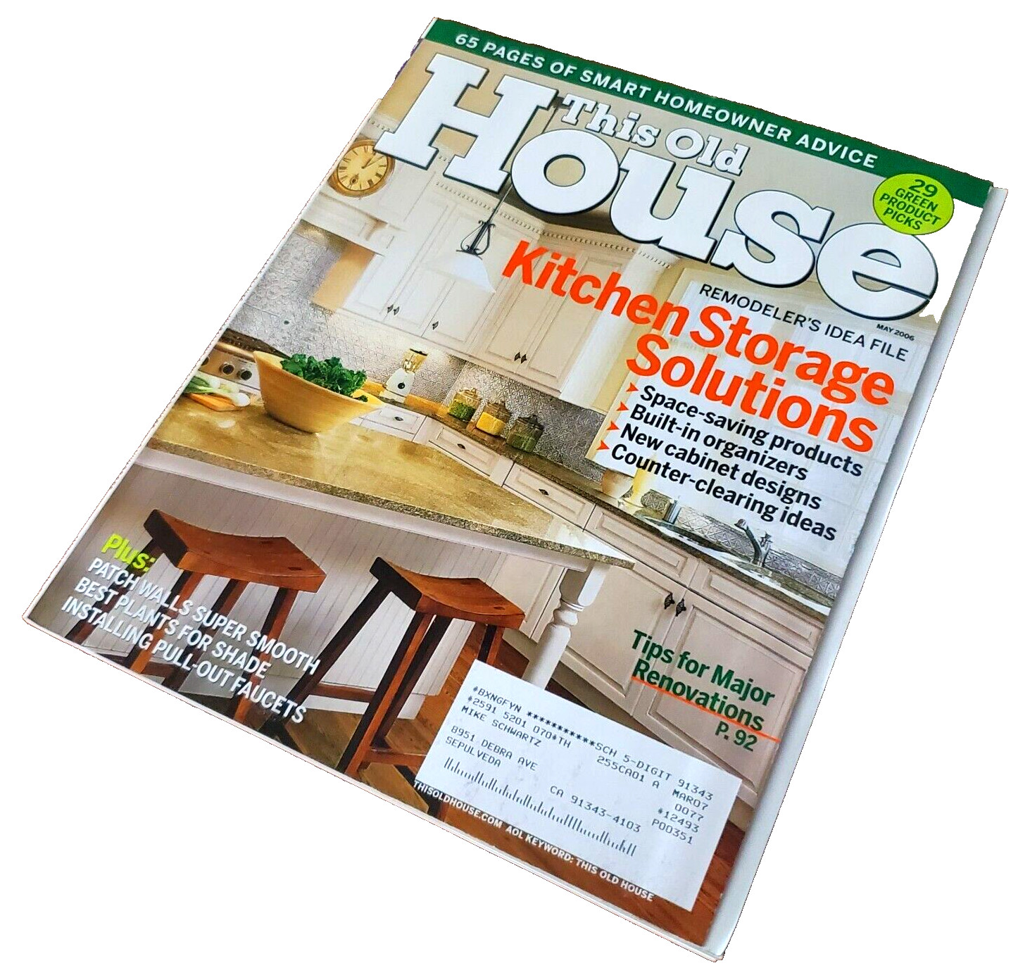 This Old House Remodeler's Idea File Kitchen Storage Solutions May 2006 Magazine